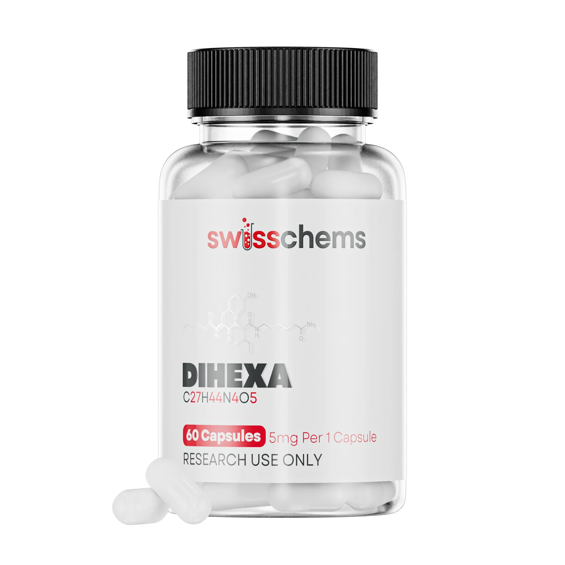 Buy Dihexa (5mg/capsule), 60 Capsules - SwissChems - Buy Best Quality Peptides, SARMS Online