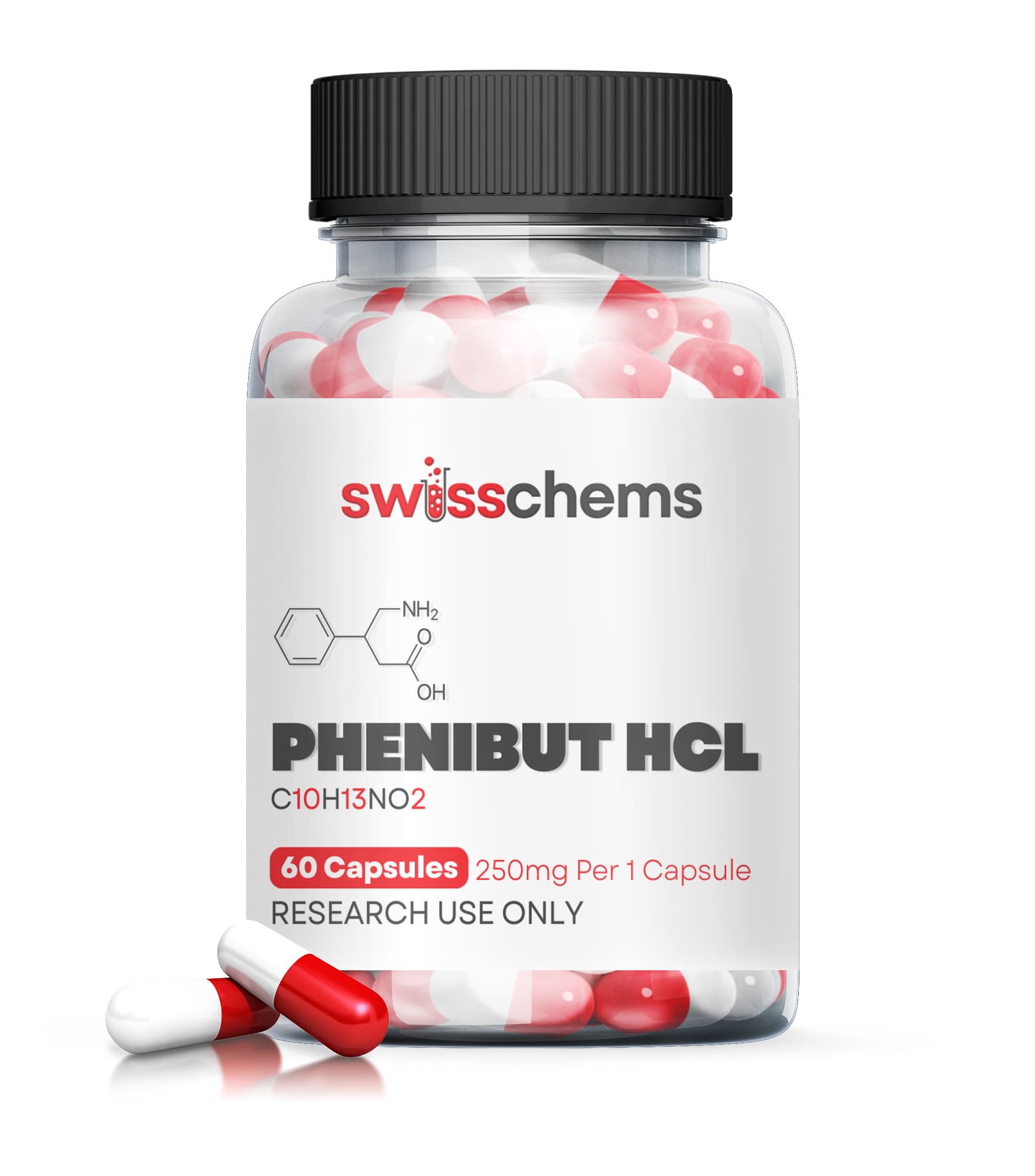 Buy Phenibut HCL (250mg/capsule), 60 Capsules - SwissChems - Buy Best Quality Peptides, SARMS Online