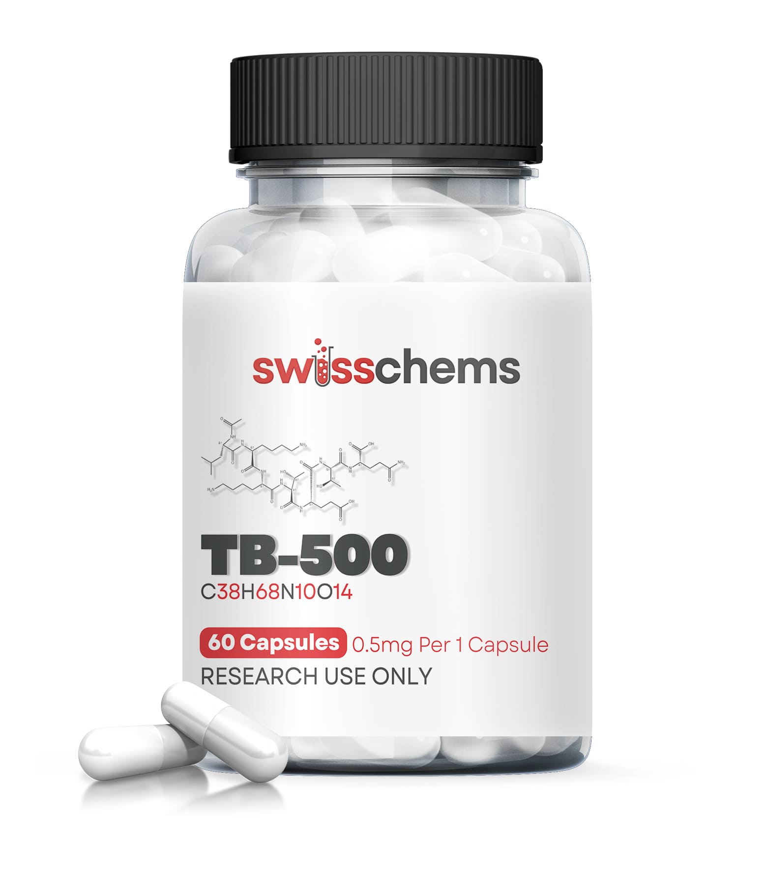 Buy TB-500 (0.5mg/capsule), 60 Capsules - SwissChems - Buy Best Quality Peptides, SARMS Online